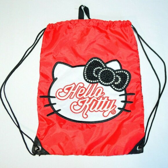 Hello Kitty By Sanrio Jeweled Drawstring Backpack - Picture 1 of 8
